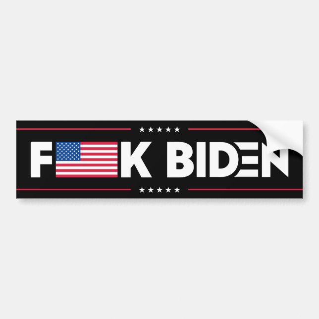 FJB F Biden anti Biden pro Trump 2024 usa flag Bumper Sticker (Front)