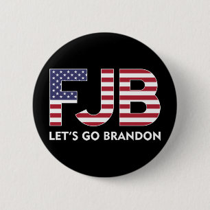 FJB Let's Go Brandon 6 Cm Round Badge
