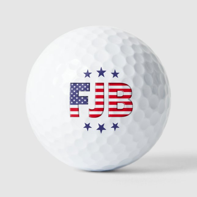  FJB Lets Go Brandon funny anti joe Biden Golf Balls (Front)