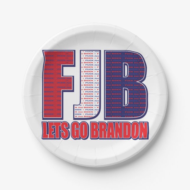 FJB - Lets Go Brandon Paper Plate (Front)