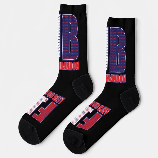 FJB Lets Go Brandon Socks (Left)