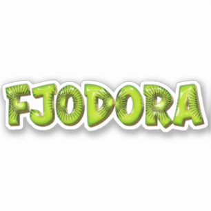 Fjodora Name Kiwi Design Sticker