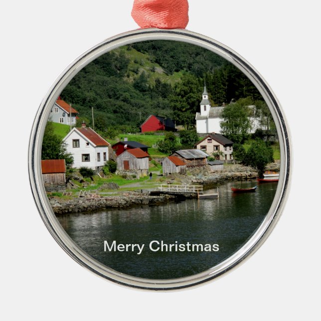 Fjord Christmas Ornament (Front)