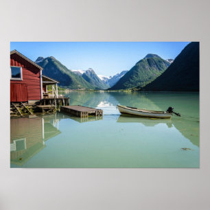 Fjord landscape in Norway poster