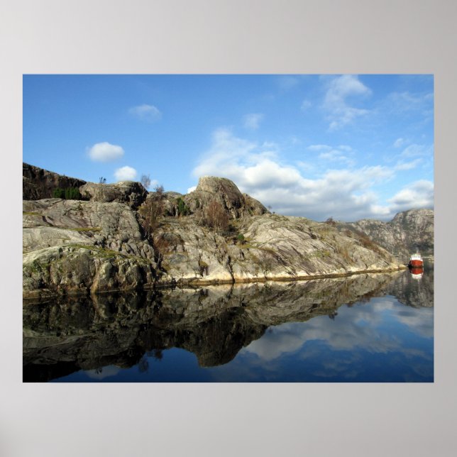 Fjord Reflections 1 Poster (Front)