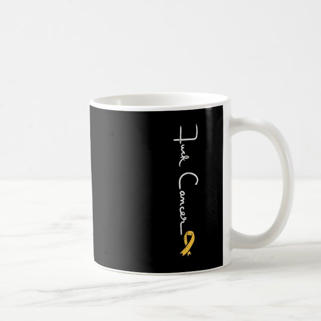 Fk Childhood Cancer Ribbon Awareness Support Men W Coffee Mug (Right)