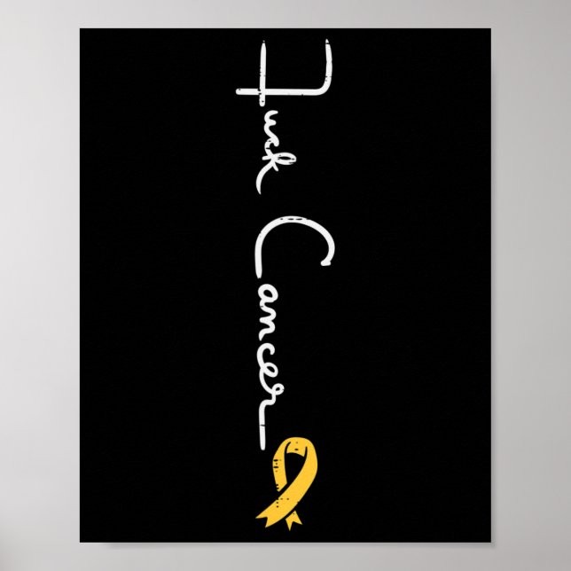 Fk Childhood Cancer Ribbon Awareness Support Men W Poster (Front)