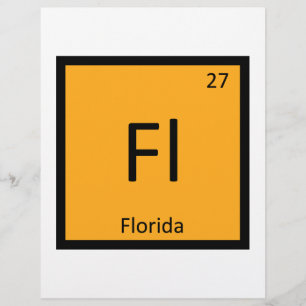 Fl - Florida State Chemistry Periodic Table Symbol