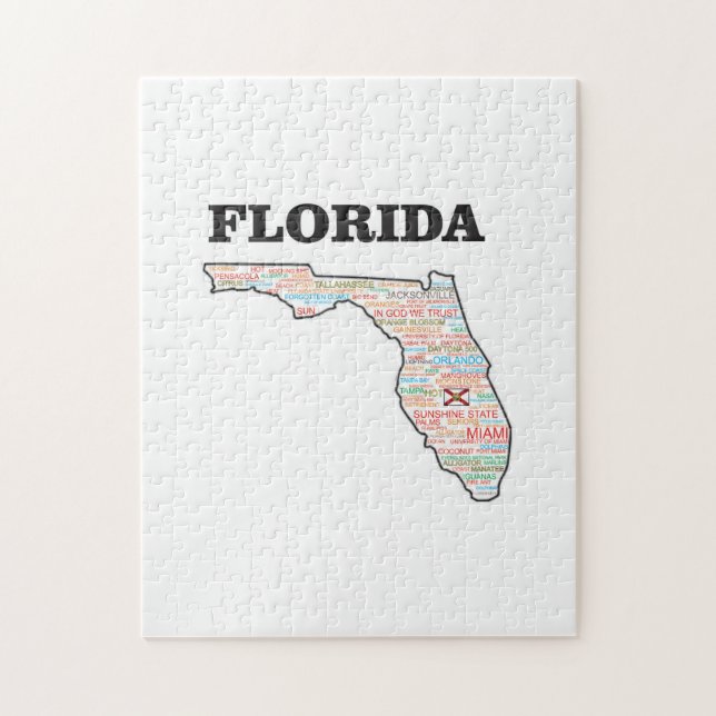 FL WORD STATE JIGSAW PUZZLE (Vertical)