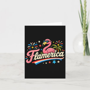 Flaamerica Independence Day Flamingo Stars 4th Card