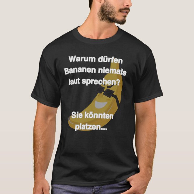 Flachwitz Banane takes the place of comic design T-Shirt (Front)