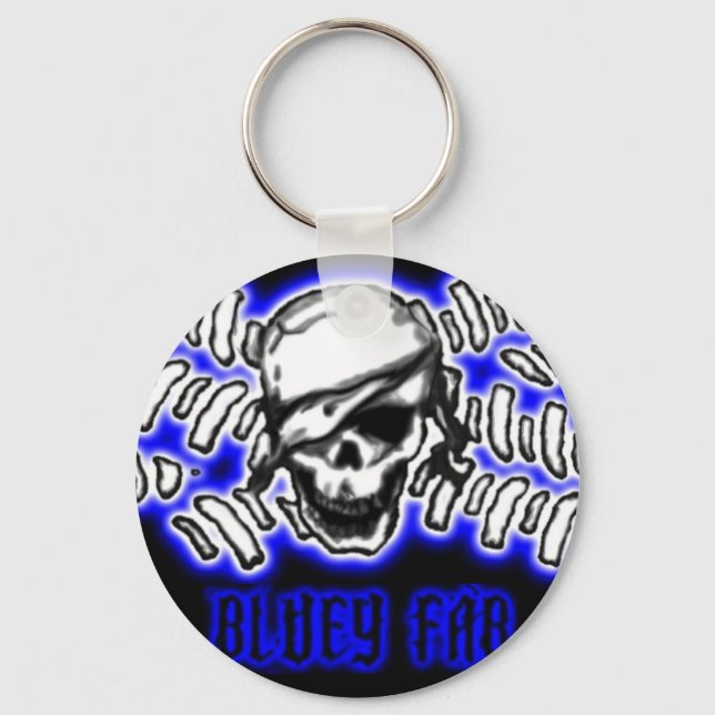 flag5pirate3art2, BLUEYFAB SMALL Key Ring (Front)