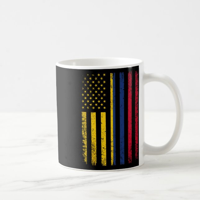 Flag 4th Of July Usa Colombian Flag  Coffee Mug (Right)