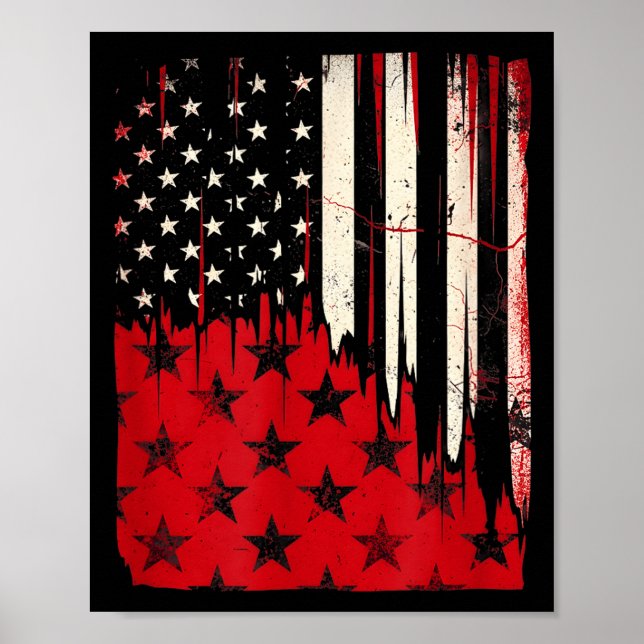 Flag 4th of july usa independence day  poster (Front)