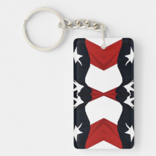 Flag Abstract Key Ring