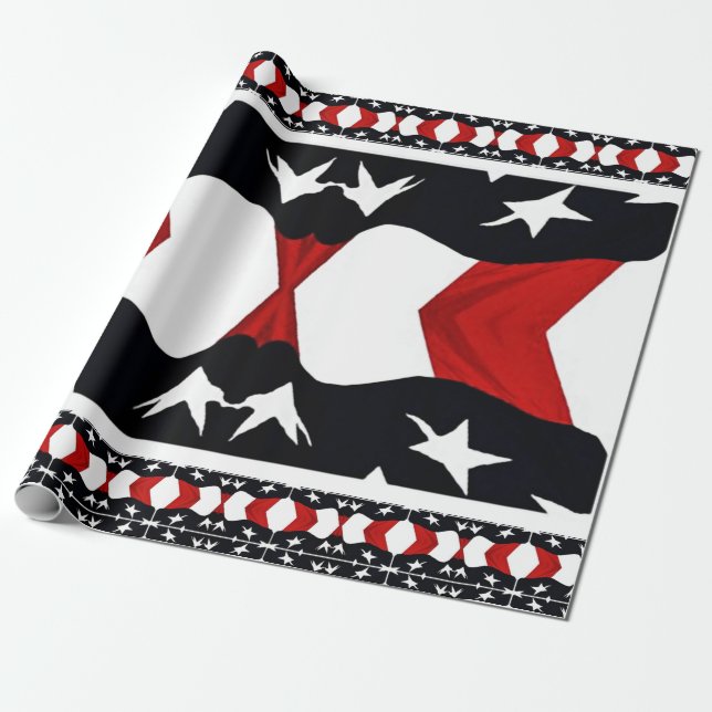 Flag Abstract Wrapping Paper (Unrolled)
