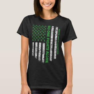 Flag Alone Mental Health Awareness No One Fights T-Shirt