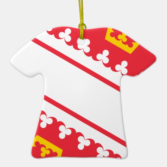 Flag Alsace (France) Drapeau Alsace Flagge Elsass Ceramic Ornament