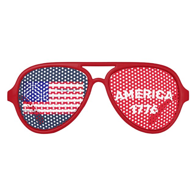 Flag America 1776 Aviator Sunglasses (Front)