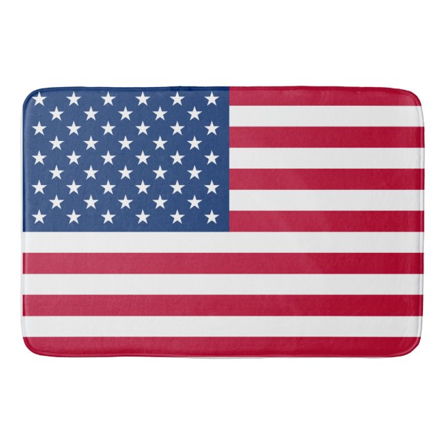 Flag America American country travel Bath Mat (Front)