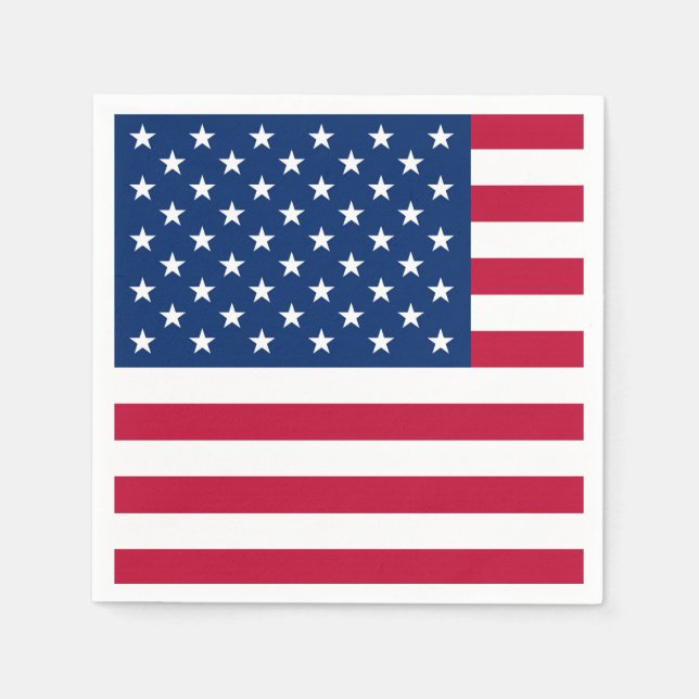 Flag America American country travel Napkin (Front)