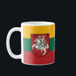 Flag and coat of arms of Lithuania Coffee Mug<br><div class="desc">Flag of Lithuania with the coat of arms superimposed.</div>