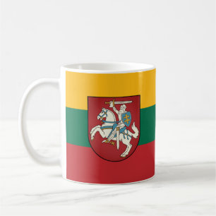 Flag and coat of arms of Lithuania Coffee Mug