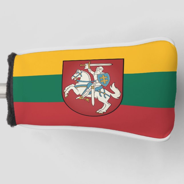 Flag and coat of arms of Lithuania Golf Head Cover (Front)