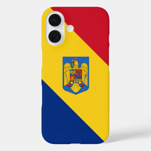 Flag and Coat of Arms of Romania Case-Mate iPhone Case (Back)