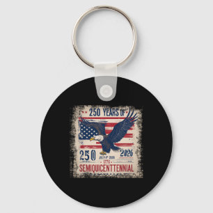 Flag And Eagle 250 Years 1776-2026 250th Birthday Key Ring