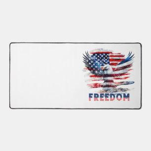 Flag and eagle of the United States.Freedom. Desk Mat