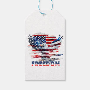 Flag and eagle of the United States.Freedom. Gift Tags