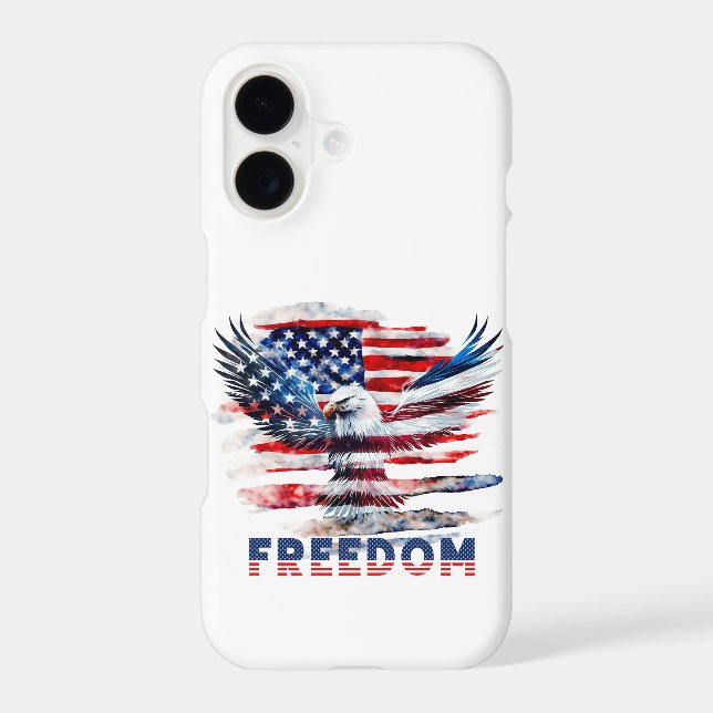 Flag and eagle of the United States.Freedom. iPhone Case (Back)