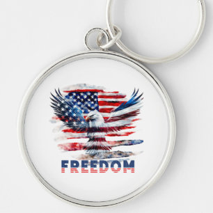 Flag and eagle of the United States.Freedom. Key Ring