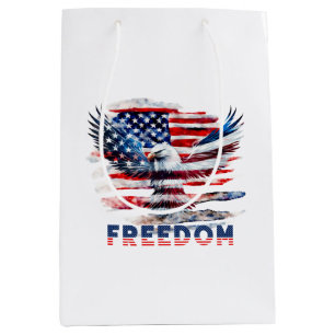 Flag and eagle of the United States.Freedom. Medium Gift Bag