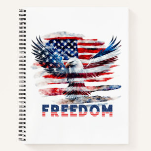 Flag and eagle of the United States.Freedom. Notebook
