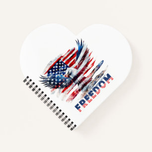 Flag and eagle of the United States.Freedom. Notebook