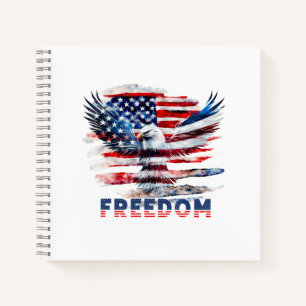 Flag and eagle of the United States.Freedom. Notebook