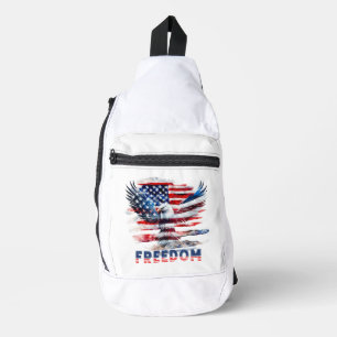 Flag and eagle of the United States.Freedom. Sling Bag