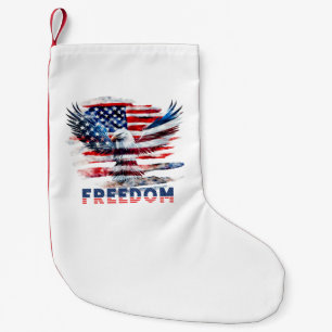 Flag and eagle of the United States.Freedom. Small Christmas Stocking