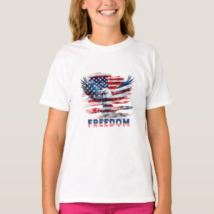 Flag and eagle of the United States.Freedom. T-Shirt