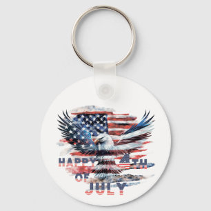 Flag and eagle of the United States. Independence Key Ring
