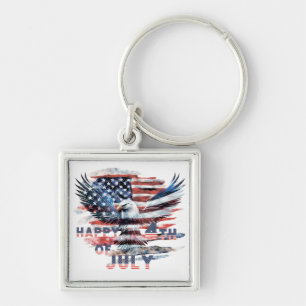Flag and eagle of the United States. Independence Key Ring