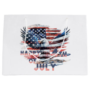 Flag and eagle of the United States. Independence Large Gift Bag