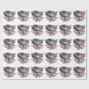 Flag and eagle of the United States. Independence  Wrapping Paper