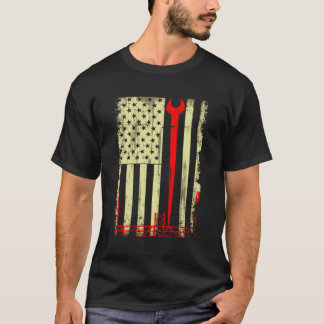 Flag And Ironworker Tools Ironworkers T-Shirt