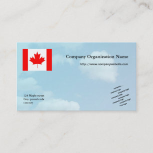 Flag and logo international business card