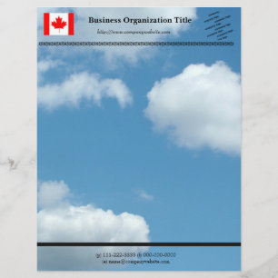Flag and logo international business personalized letterhead