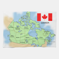 Flag and Map of Canada