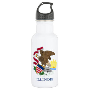 Flag and Seal of Illinois 532 Ml Water Bottle